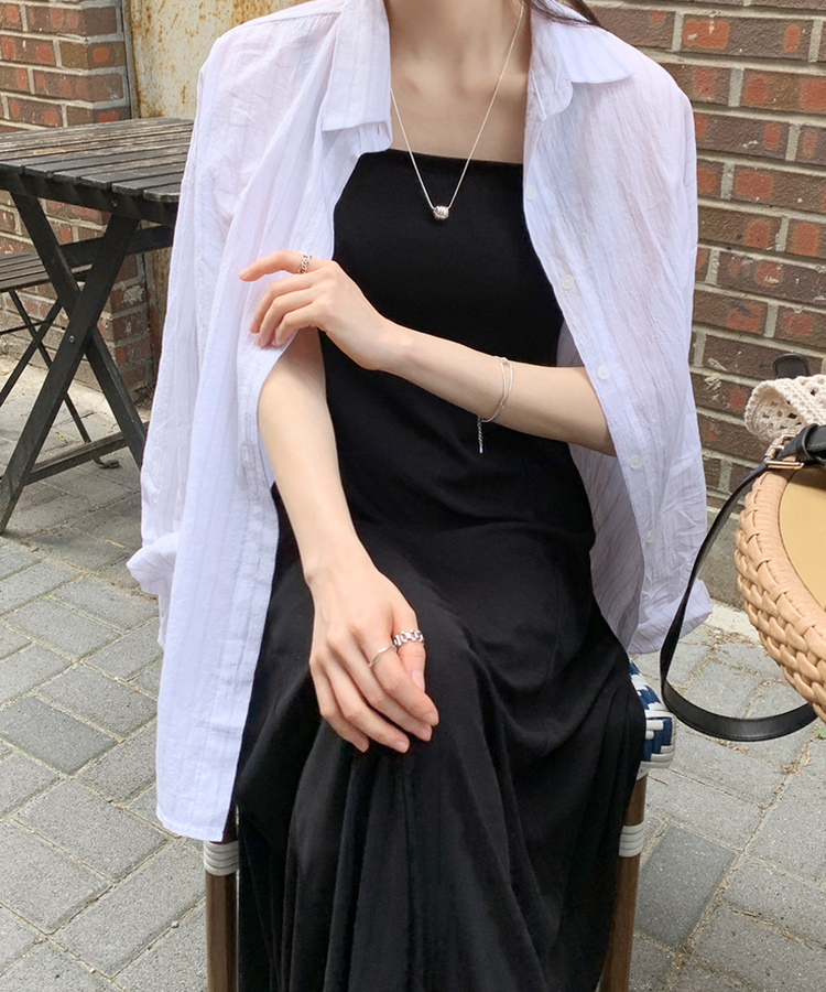 スパンキャミソールロングワンピース｜ロングワンピース｜韓国