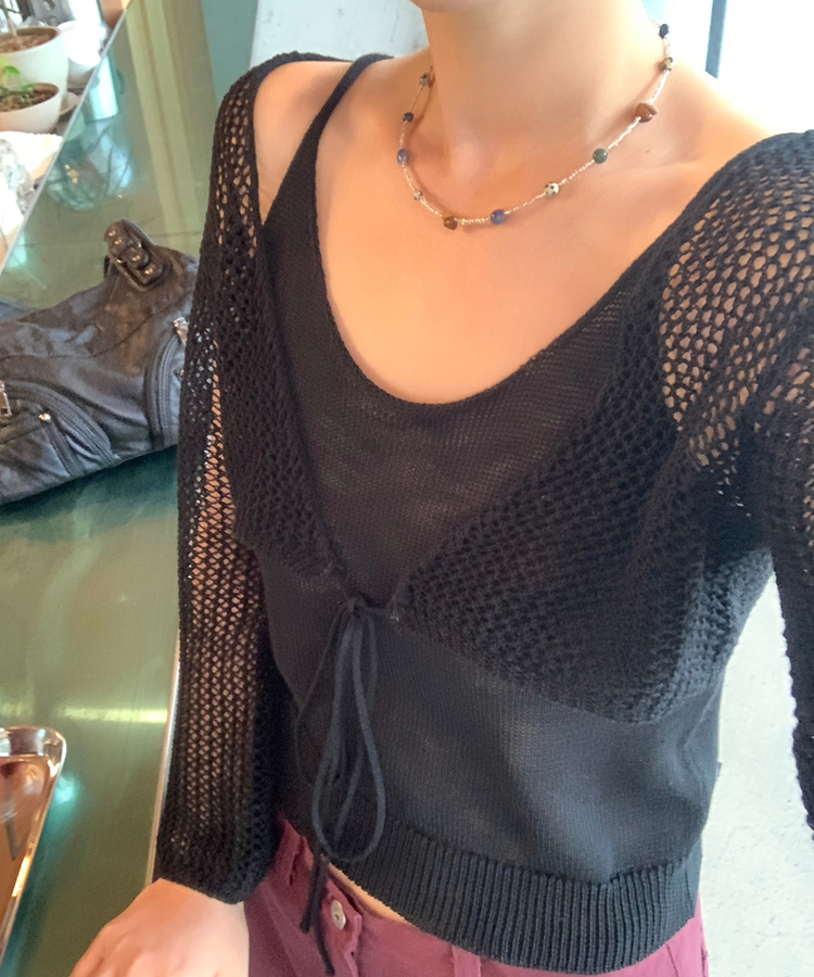 SAC7764 ニュートラルミックスネックレス ネックレス - linenne