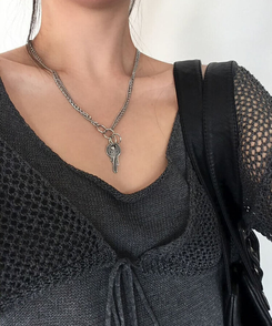 ジュエリー キーレイヤードネックレス SILVER