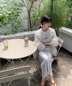 半袖Tシャツ ペインティングオーバーTシャツ IVORY