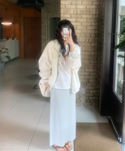 半袖Tシャツ ペインティングオーバーTシャツ IVORY