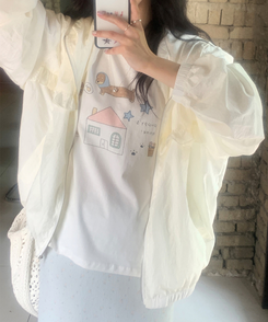半袖Tシャツ ペインティングオーバーTシャツ IVORY