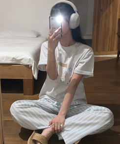 半袖Tシャツ ペインティングオーバーTシャツ MELANGE WHITE