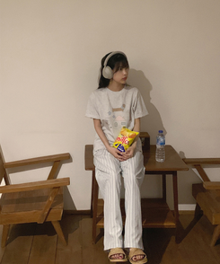 半袖Tシャツ ペインティングオーバーTシャツ MELANGE WHITE