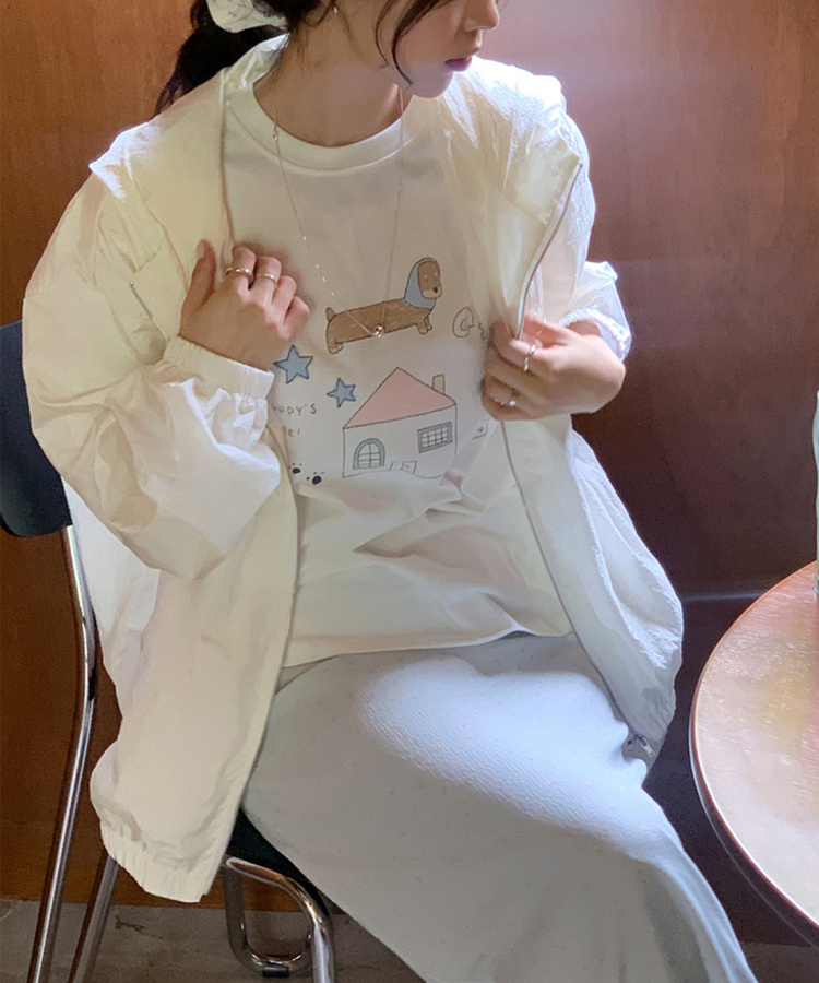 ペインティングオーバーTシャツ IVORY