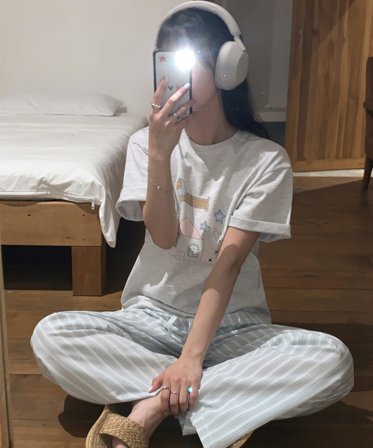 ペインティングオーバーTシャツ MELANGE WHITE