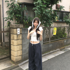 ドットレースヘアスカーフ WHITE