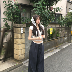 ドットレースヘアスカーフ WHITE