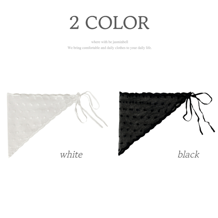 ドットレースヘアスカーフ