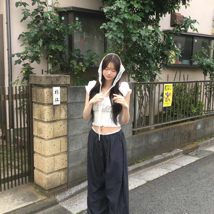 ドットレースヘアスカーフ WHITE