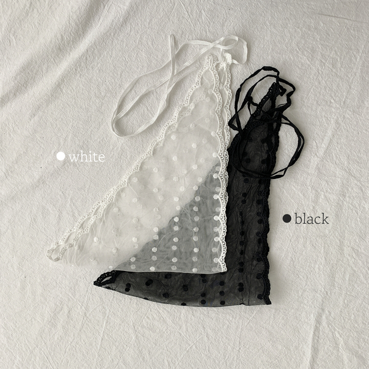 ドットレースヘアスカーフ