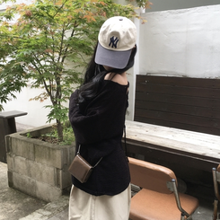 ニット オフショルダーオフニット BLACK