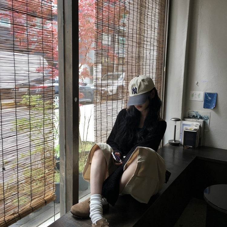オフショルダーオフニット BLACK