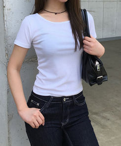 バッグ スタッドバックルレザーショルダーバッグ BLACK