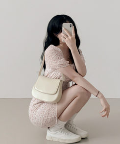 ミニワンピース フローラルスモークミニワンピース IVORY
