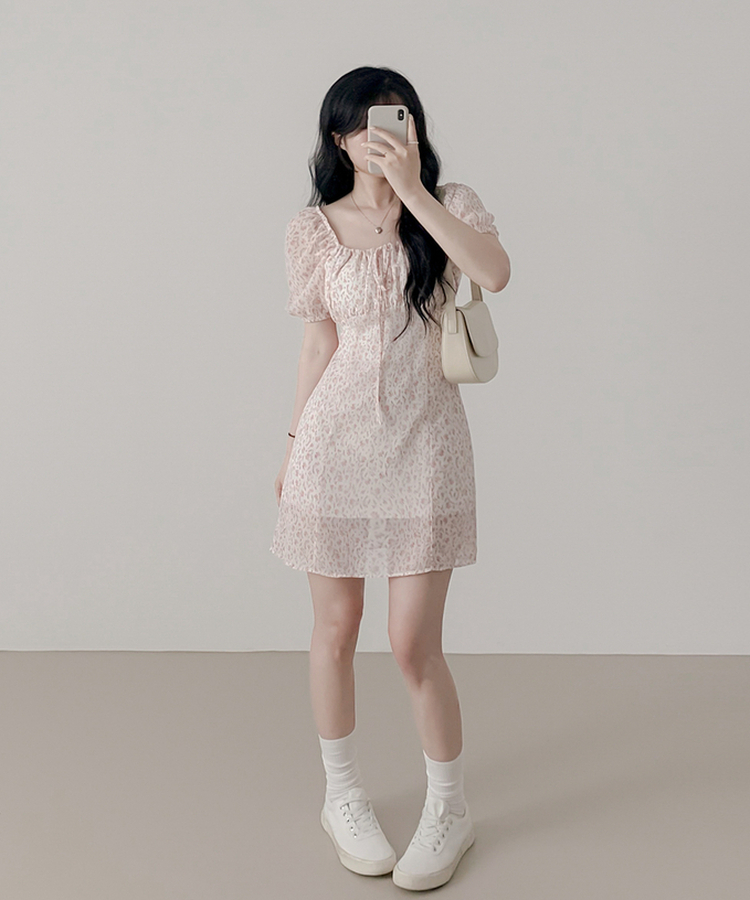 フローラルスモークミニワンピース IVORY