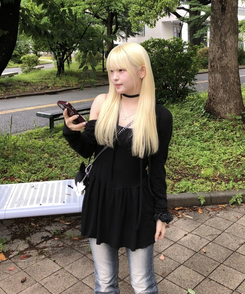 ミニワンピース 【スカーフSET】レイヤードワンピース BLACK