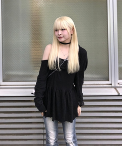 ミニワンピース 【スカーフSET】レイヤードワンピース BLACK