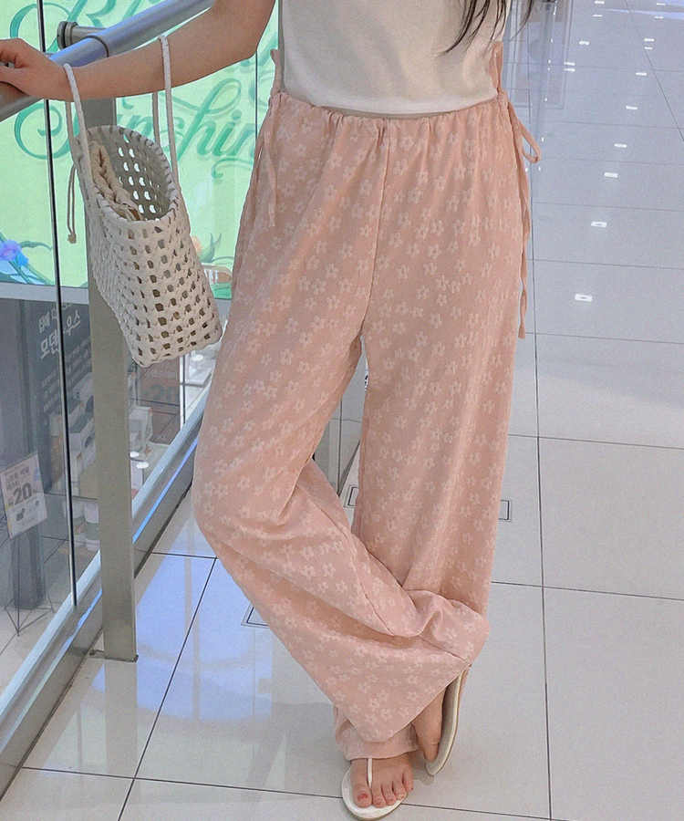 エンボフラワーパンツ PINK