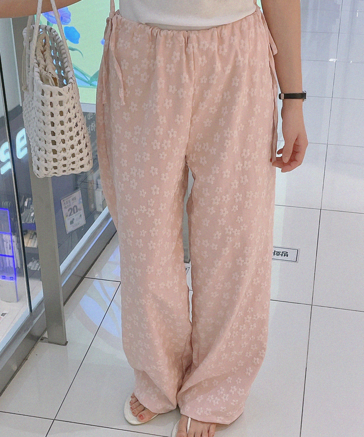 エンボフラワーパンツ PINK