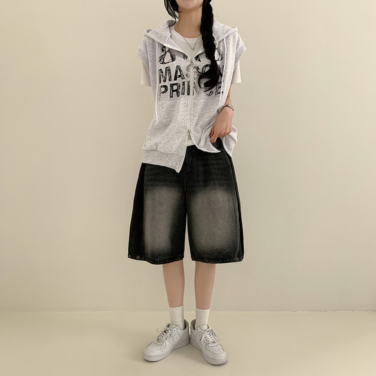 サイドピンタックコットンバミューダパンツ｜ショートパンツ