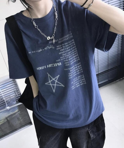 レタリング半袖Tシャツ NAVY