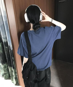 レタリング半袖Tシャツ NAVY