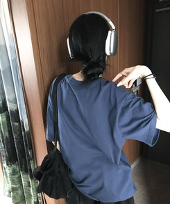 レタリング半袖Tシャツ NAVY