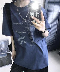 レタリング半袖Tシャツ NAVY