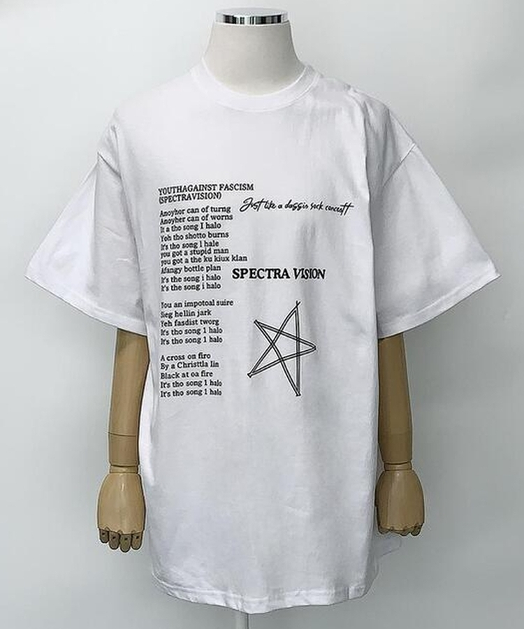 レタリング半袖Tシャツ