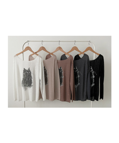 長袖Tシャツ ブラリーキャット長袖Tシャツ(5color)