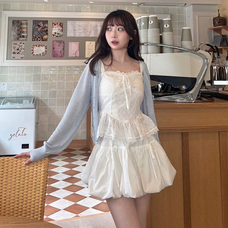 브로치 썸머 가디건 소라