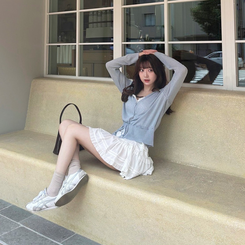 ミニスカート フリルミニスカート IVORY