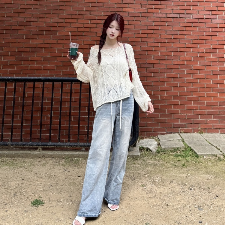 ルーズフィットサマーニット WHITE