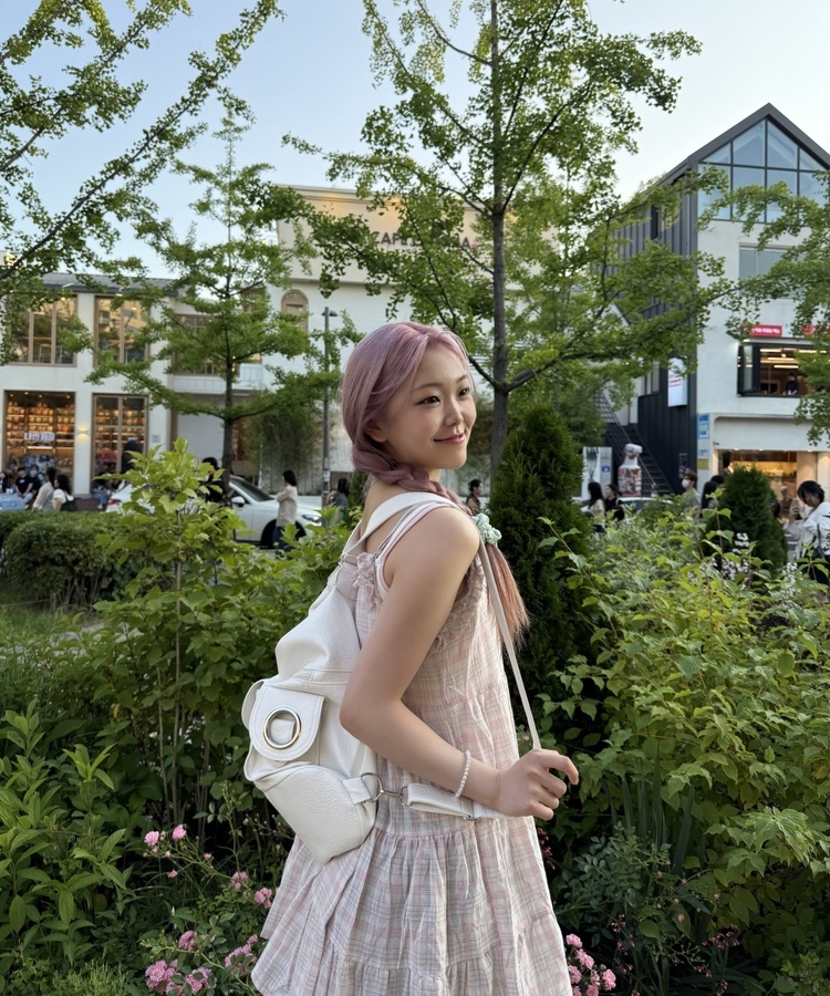 서클 2WAY 가방 화이트