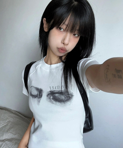 半袖Tシャツ レタリングクロップTシャツ WHITE