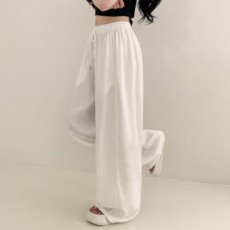 【丈別】スリットサマーワイドトレーニングパンツ WHITE