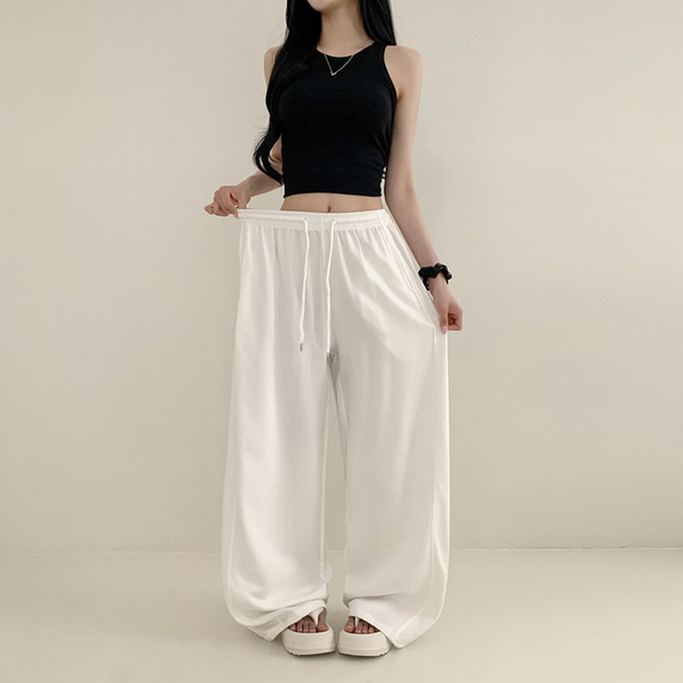 【丈別】スリットサマーワイドトレーニングパンツ WHITE