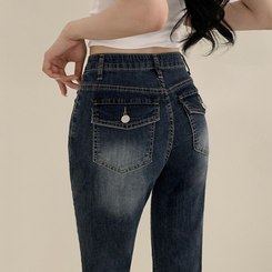 デニム 【丈別】クールウォッシングスパンブーツカットデニムパンツ MID DENIM
