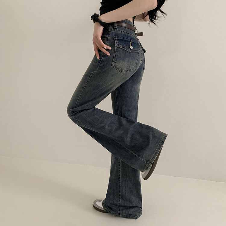 【丈別】クールウォッシングスパンブーツカットデニムパンツ LIGHT DENIM