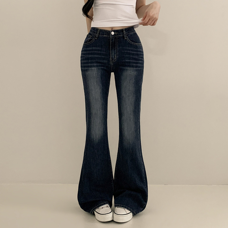 【丈別】クールウォッシングスパンブーツカットデニムパンツ MID DENIM