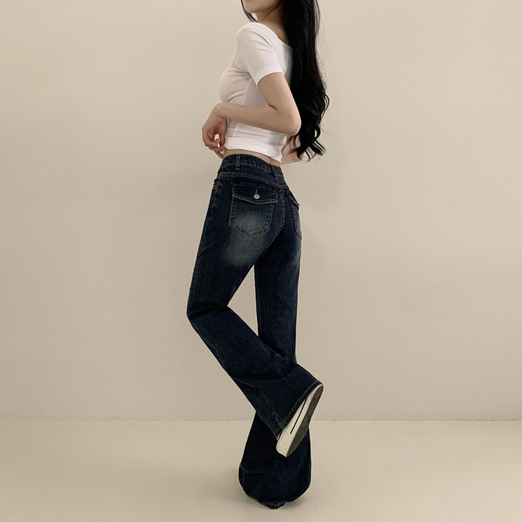 【丈別】クールウォッシングスパンブーツカットデニムパンツ MID DENIM