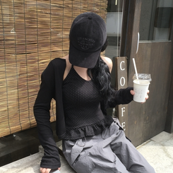 カーディガン イブニングカーディガン(8color) BLACK