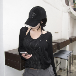 カーディガン イブニングカーディガン(8color) BLACK