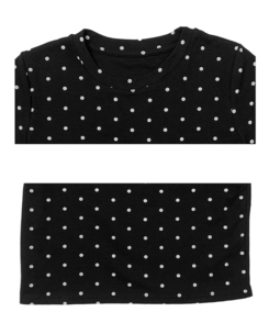 【シュシュ付き】ドットスリム半袖Tシャツ