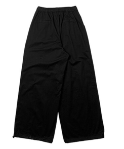 コットンパンツ サマーコットンストリングワイドピンタックパンツ