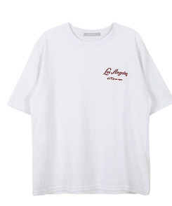 ウォッシングレタリング半袖Tシャツ