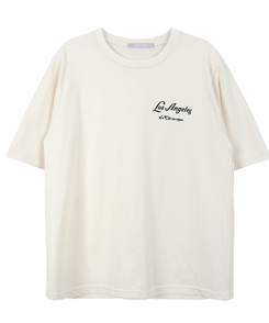 ウォッシングレタリング半袖Tシャツ