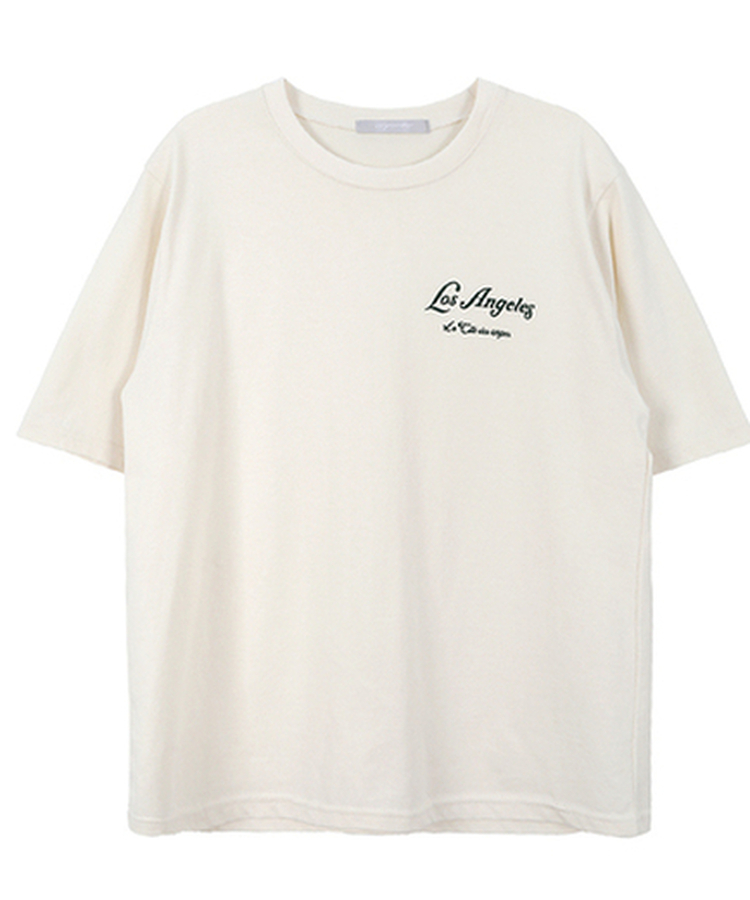 ウォッシングレタリング半袖Tシャツ