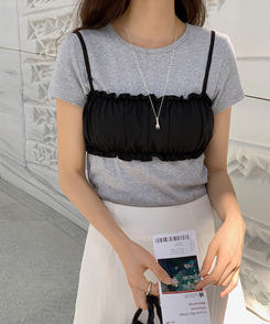 半袖Tシャツ コットンスリム半袖Tシャツ(5color) MELANGE